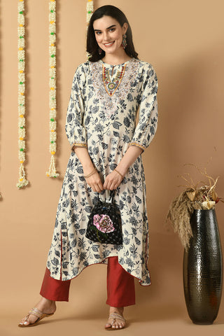 White Kurta Set