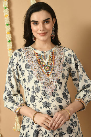 White Kurta Set