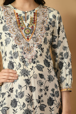 White Kurta Set
