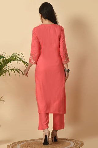 Coral Kurta Set