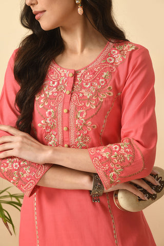 Coral Kurta Set