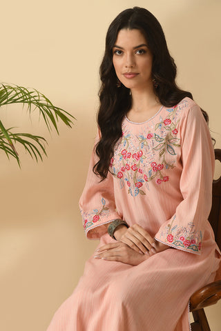 Peach Kurta Set