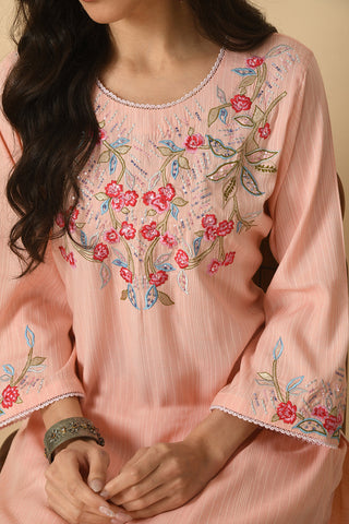 Peach Kurta Set