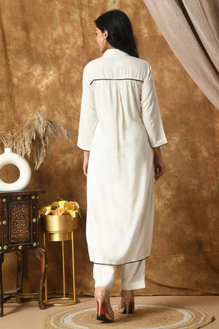 White Kurta Set