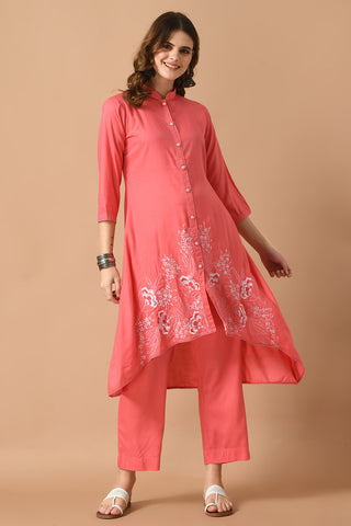 Coral Kurta Set