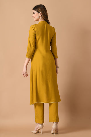 Mustard Kurta Set