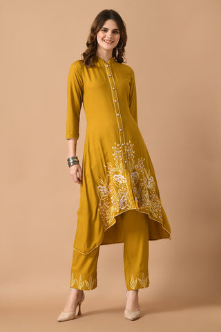 Mustard Kurta Set