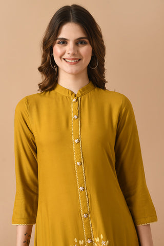 Mustard Kurta Set