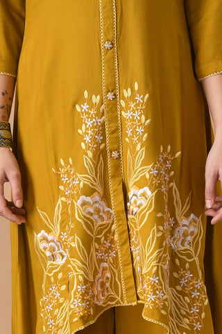 Mustard Kurta Set