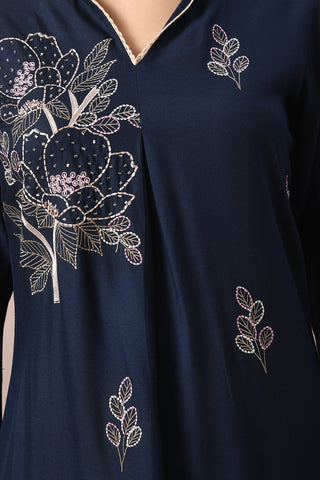 Navy Kurta Set