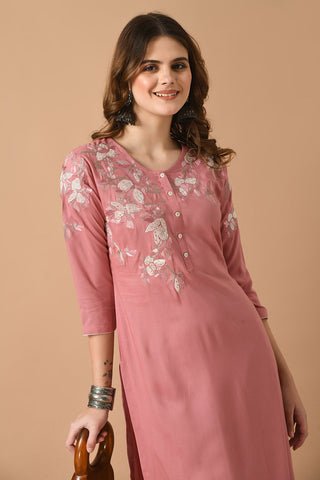 Rose Gold Kurta Set