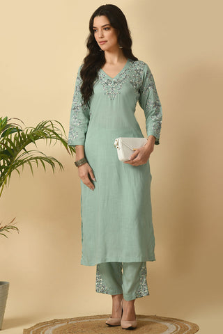 Sea Green Kurta Set