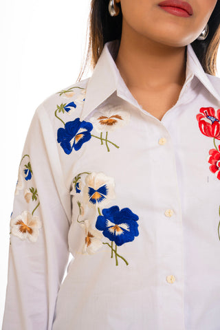 Embroidered Floral Shirts