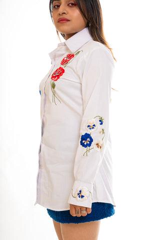 Embroidered Floral Shirts