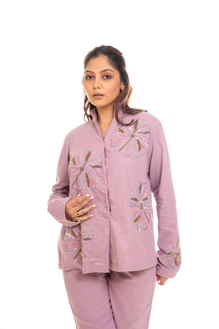 Floral Hand Embroidery Co-Ord Set