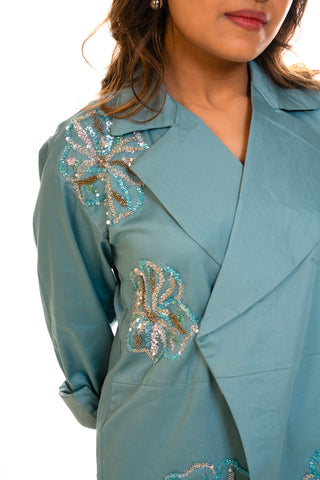 Floral Hand Embroidery Co-Ord Set