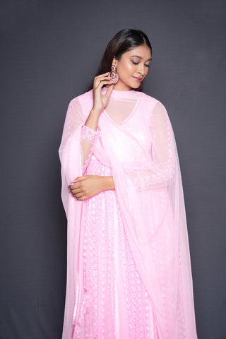 Cherry Blossom Pink Anarkali Set