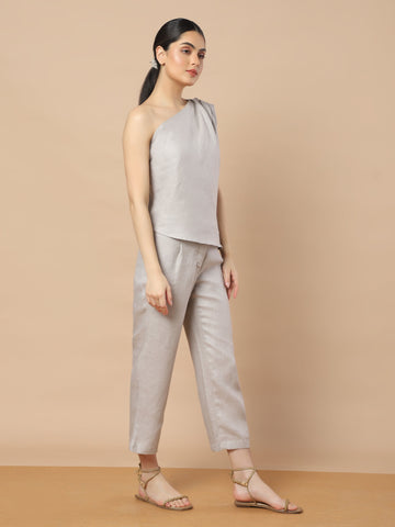 Hemp One-Shoulder Top & Pant Set