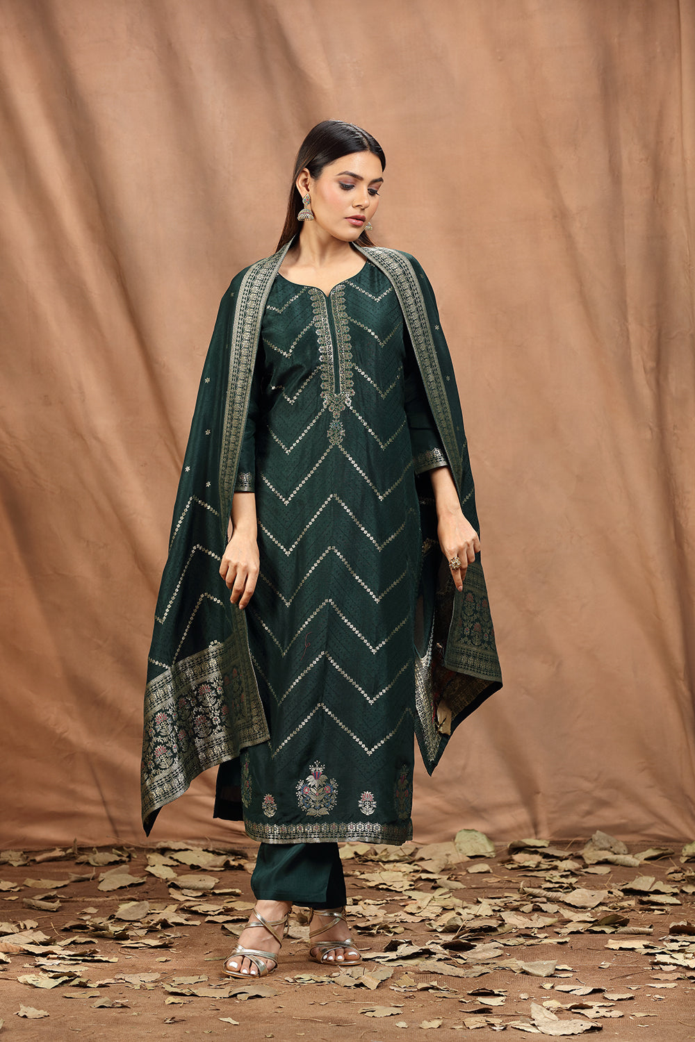 Bottle Green Kurta set