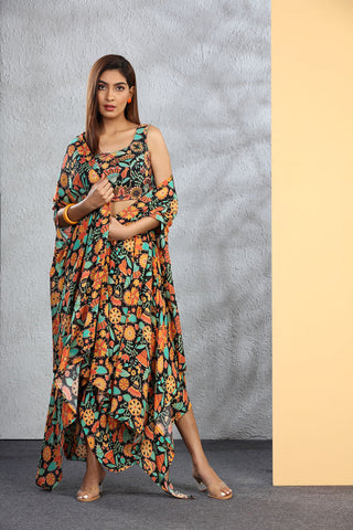 Multicolor Skirt set