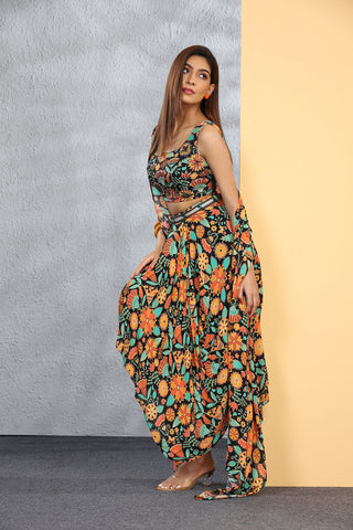 Multicolor Skirt set