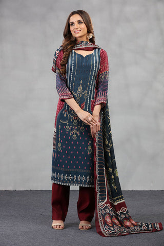 Dark Blue & Maroon Kurta set