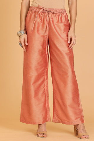 Mauve Cotton Silk Kurta Set With Embroidery