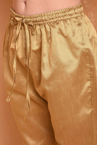 Beige Silk Kurta Set