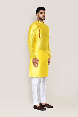 Yellow Kurta with Straight Fit Pant