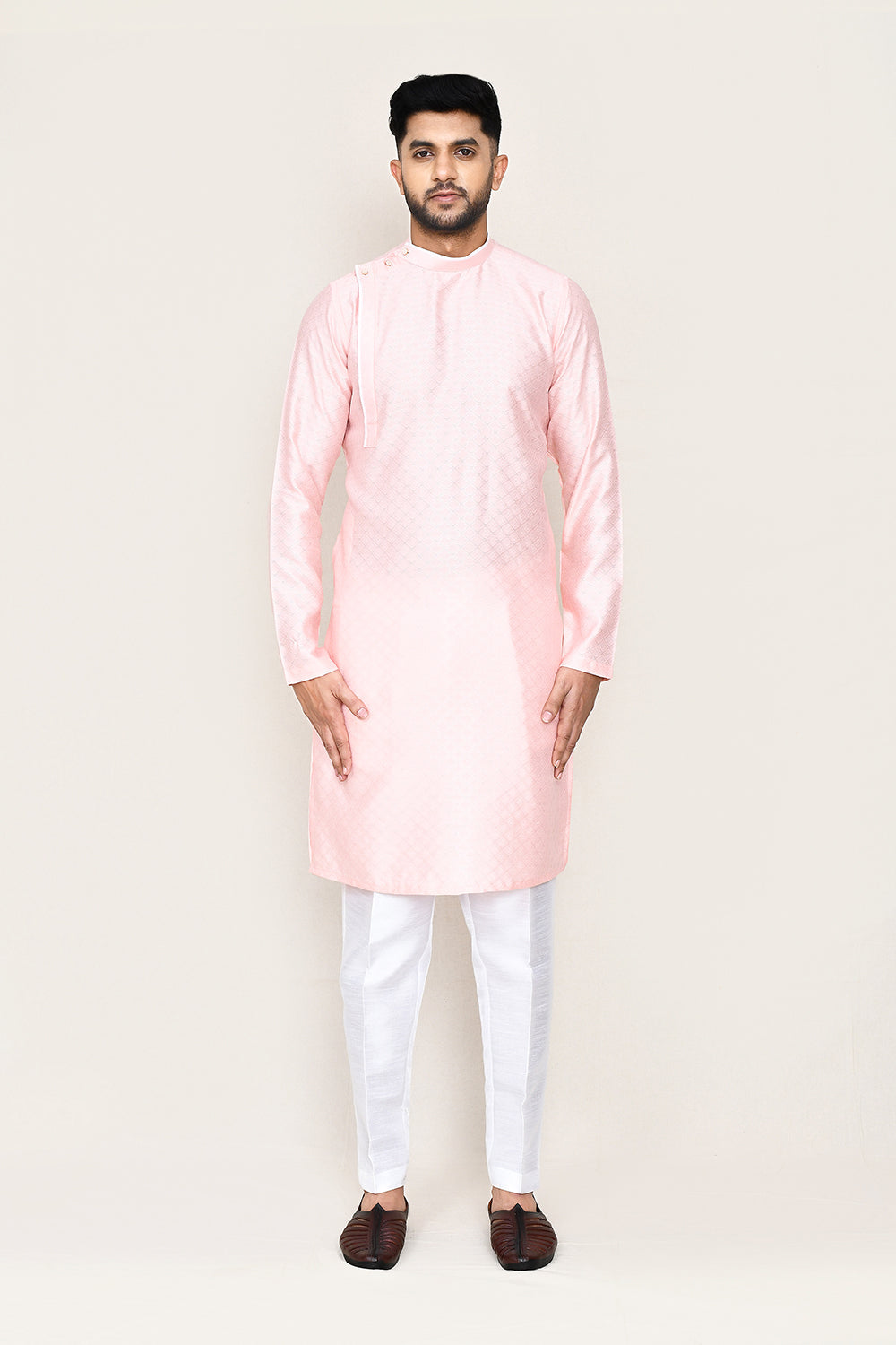 Pink Kurta with Straight Fit Pant