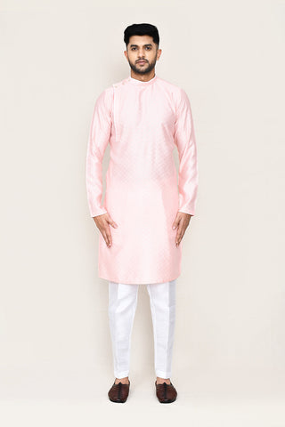 Pink Kurta with Straight Fit Pant