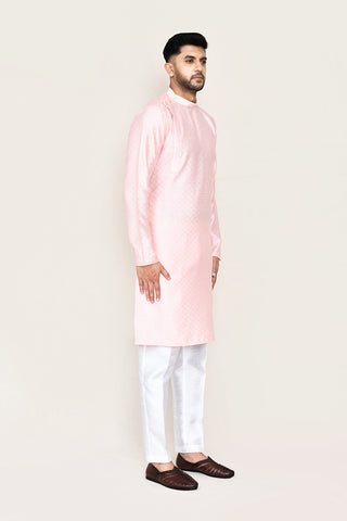 Pink Kurta with Straight Fit Pant