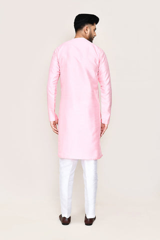 Pink Kurta with Straight Fit Pant