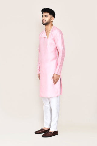 Pink Kurta with Straight Fit Pant