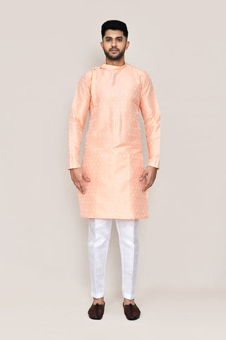 Peach Kurta with Straight Fit Pant