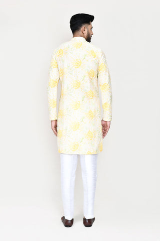 Yellow Kurta with Straight Fit Pant