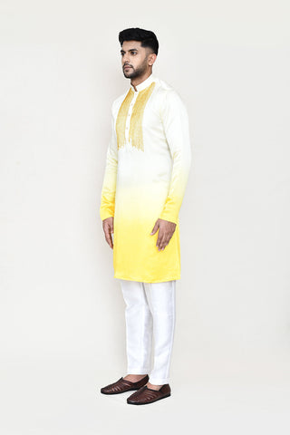 Yellow Kurta with Straight Fit Pant