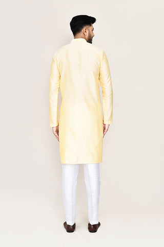 Cream Kurta with Straight Fit Pant