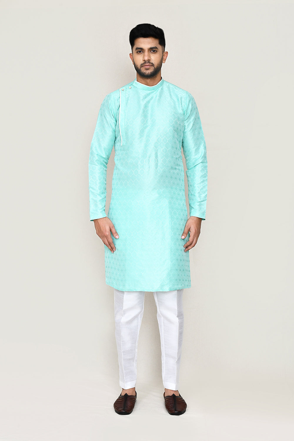 Ocean Green Kurta with Straight Fit Pant