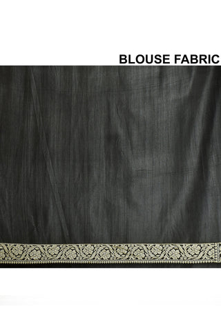 Black Banarasi Silk Saree