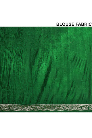 Dark Green Banarasi Silk Saree