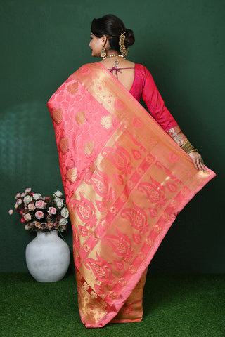 Pine Banarasi Silk Saree