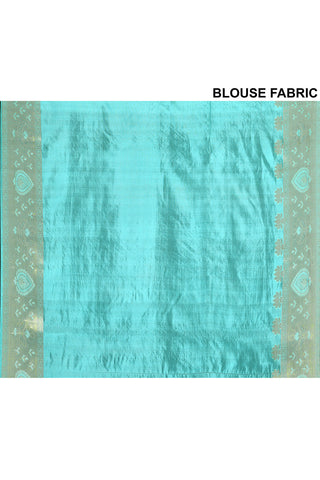 Sea Blue Banarasi Silk Saree