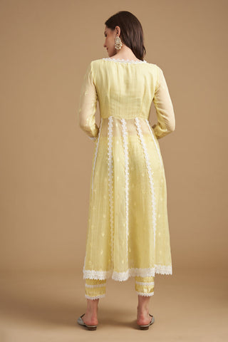 Yellow Transparent Anarkali