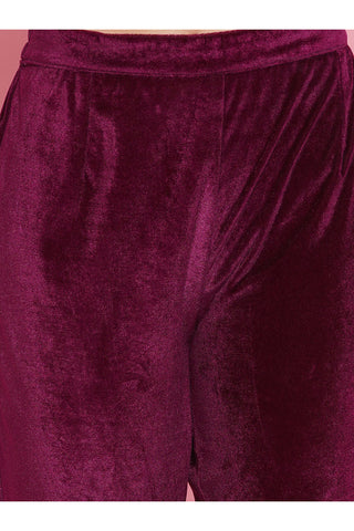 Wine Drape Kurta and Pant