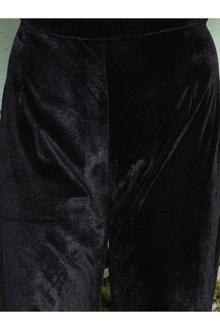 Black Hand Embellished Cape Style Kurta with Bellbottom Pants