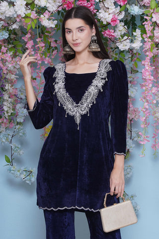 Navy Blue Coord Set with inner