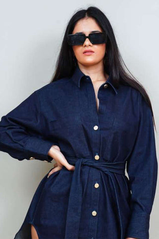 Boyfriend Denim Shirt Dress