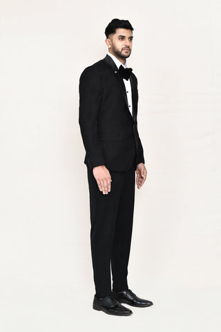 Black Coat with Shirt ,Pant & Bow