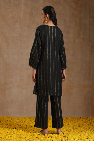 Black Gold Cotton Relax Co-Ord Set